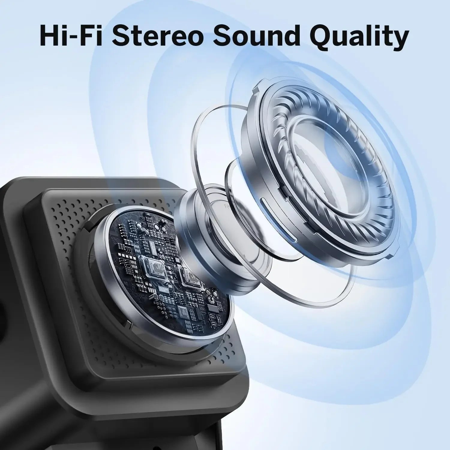 5 In 1 Wireless Induction Speaker Phone Holder with 8 RGB Modes HIFI Sound Bluetooth Desktop Stand